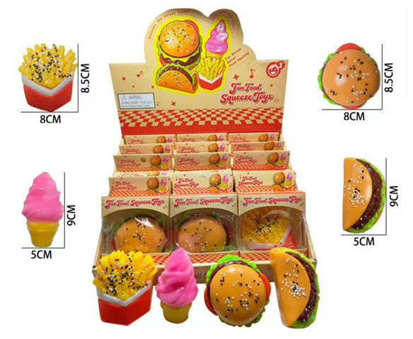 SQUISHY FAST FOOD (TPR) 9cm In Busta In espo da 12pz…x288